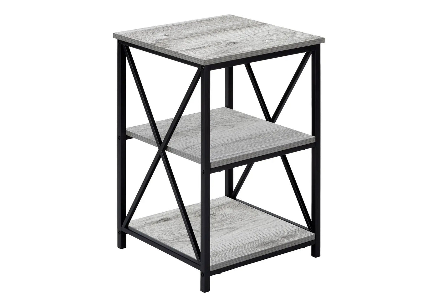 3 Tier Accent Table Side Marble Look Contemporary & Modern by HouseOfZazla