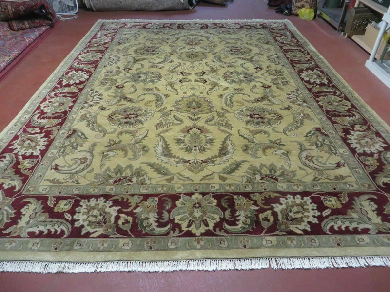 9' X 12' Vintage Handmade India Oriental Jaipur Quality Tea Wash Hand Knotted by Jewel Rugs