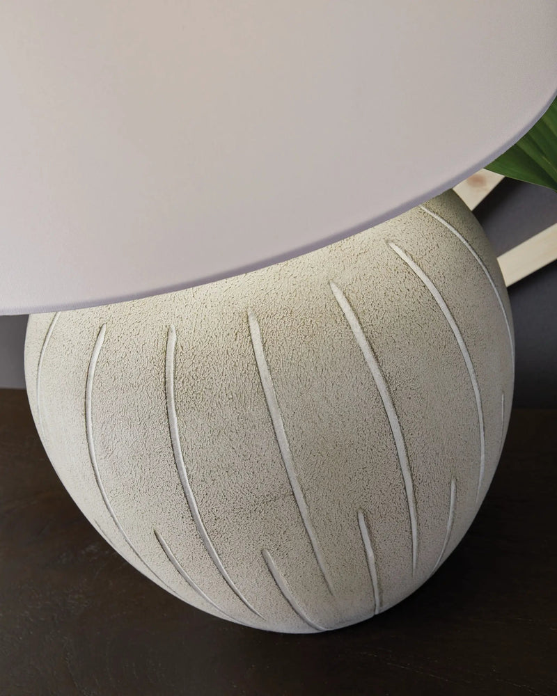 Calbert - Poly Table Lamp - Warm Gray by Unique Piece Furniture
