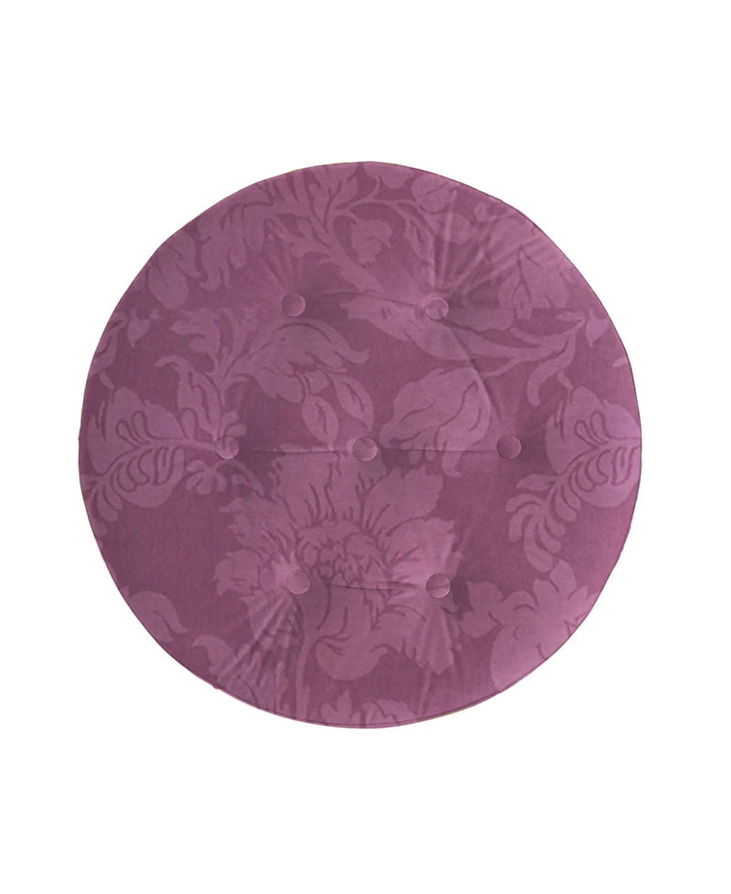 Yolanda - Luxurious Upholstery Round Upholstered Accent Ottoman by HouseOfZazla