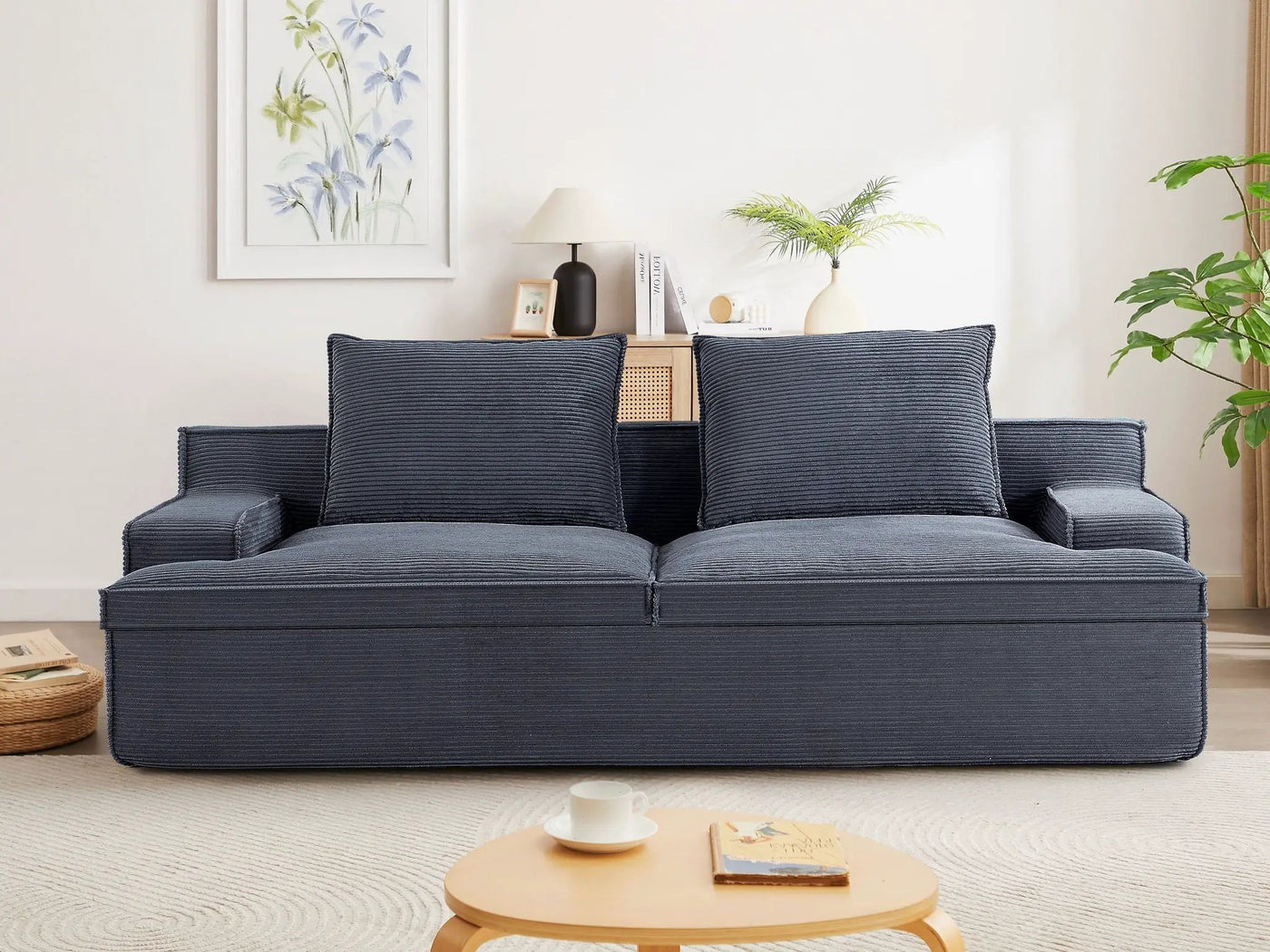 Nimbus - Oversized Full Foam 4 Seater Couch For Living Room Upholstered In Soft, Wide Armrests by Unique Piece Furniture