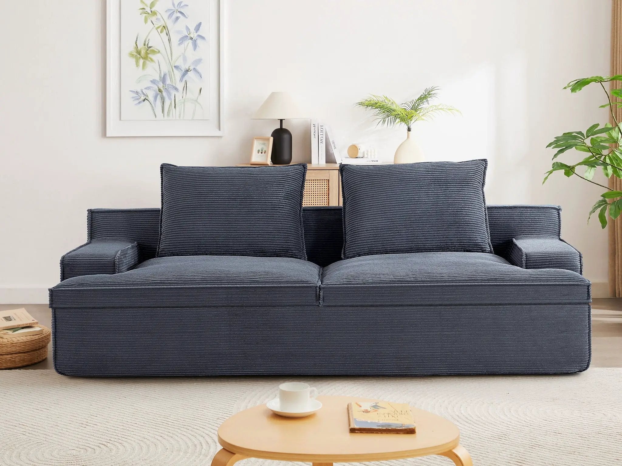 Nimbus - Oversized Full Foam 4 Seater Couch For Living Room Upholstered In Soft, Wide Armrests by Unique Piece Furniture