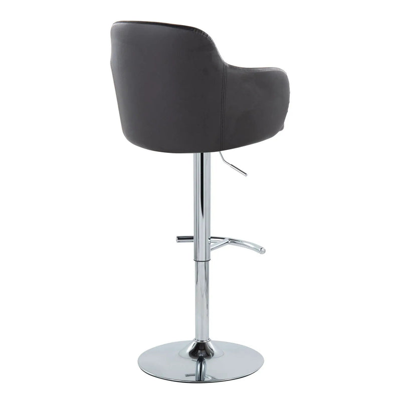 Boyne - Contemporary Adjustable Barstool With Swivel & Rounded T Footrest (Set of 2) by Unique Piece Furniture