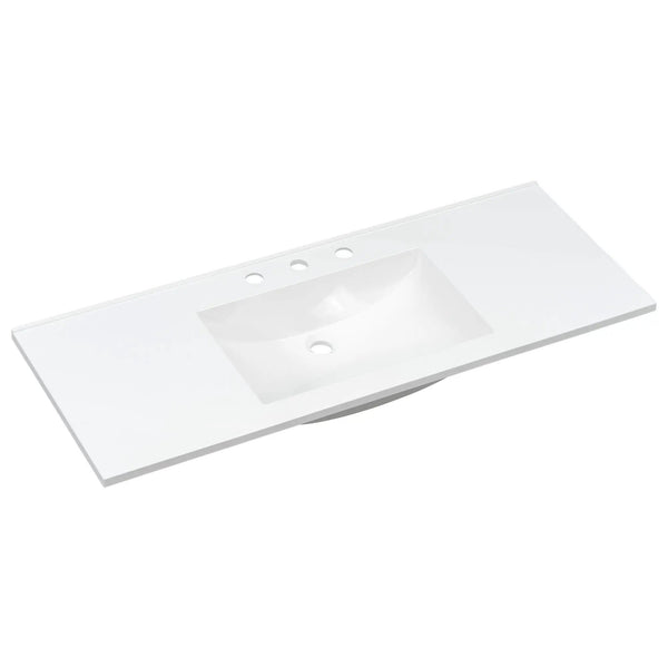 48" Composite Bathroom Vanity Top with Integrated Basin