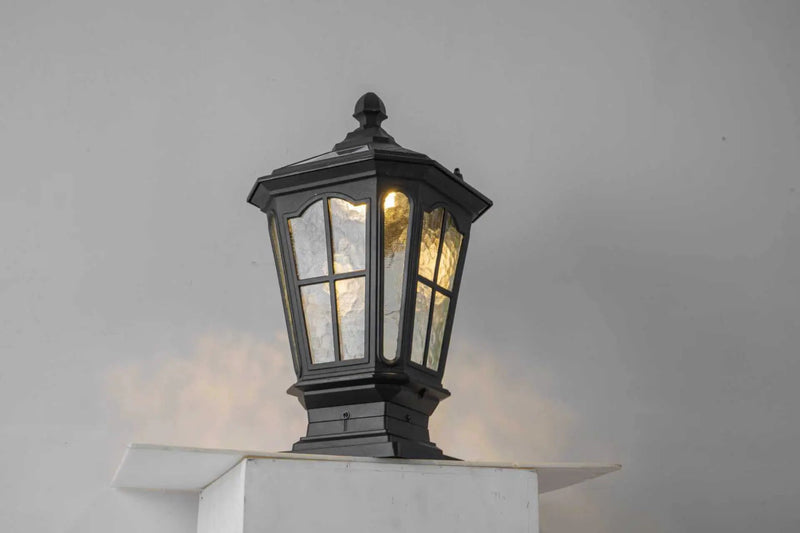 Garden Post Light Black Aluminum Outdoor Column Light by HouseOfZazla
