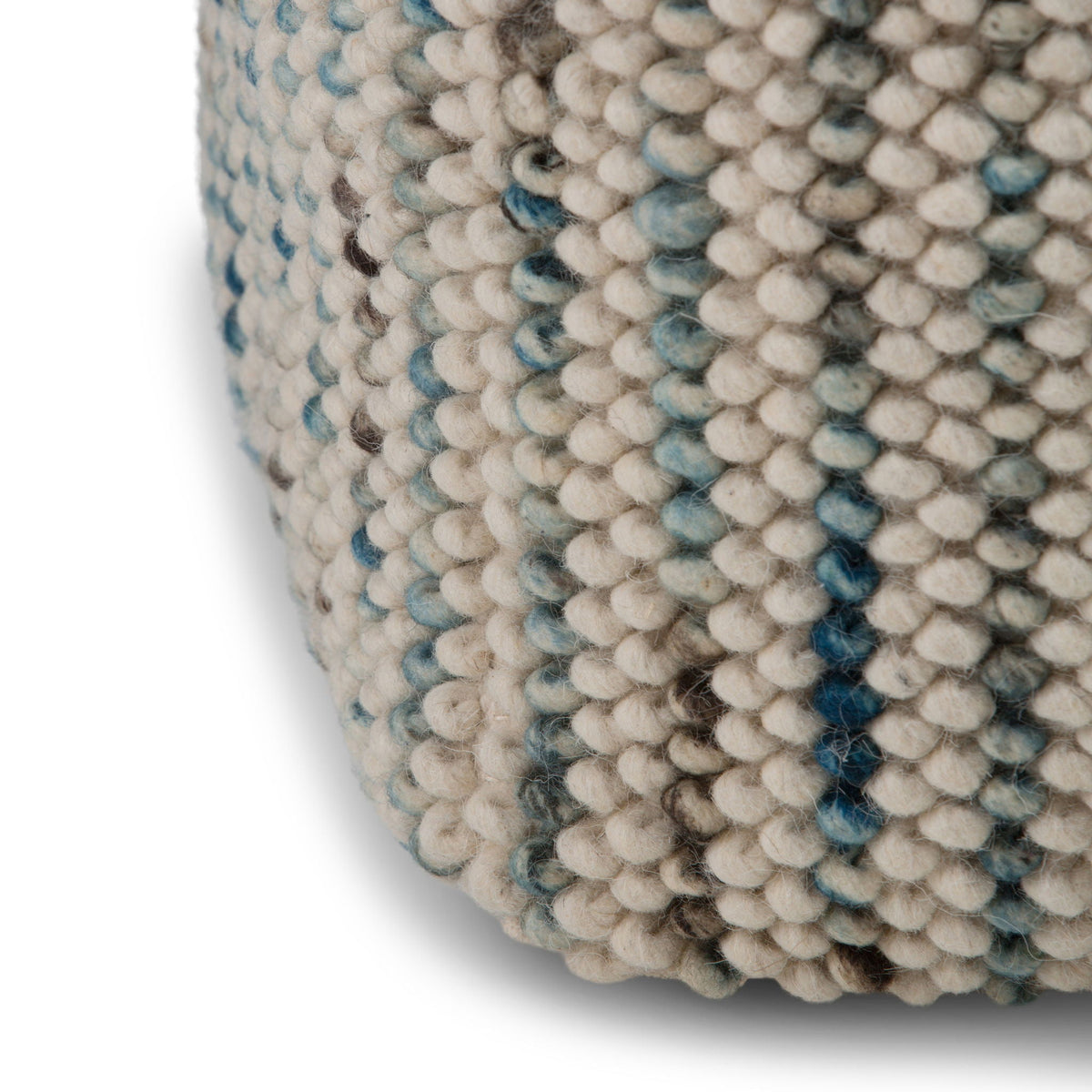 Handcrafted Woven Cube Pouf with Supportive Bead Filling – Red or Pearl Silver, photo 3 of 10