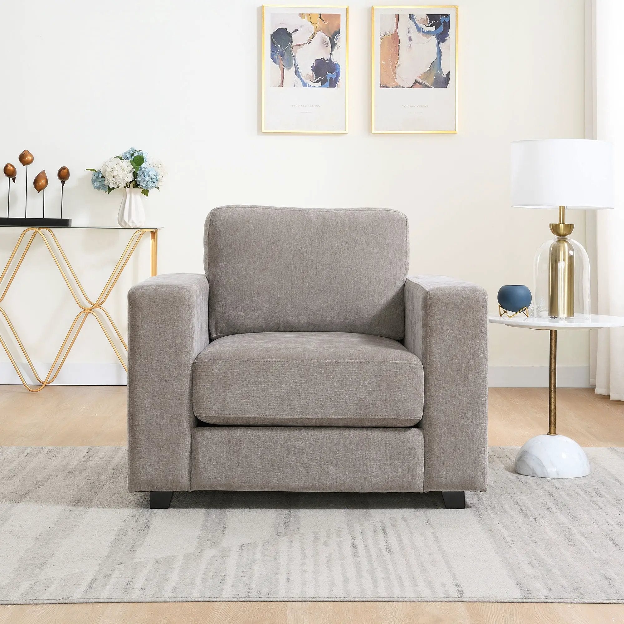 Oversized Accent Chair With Widen Arm For Living Room by HouseOfZazla