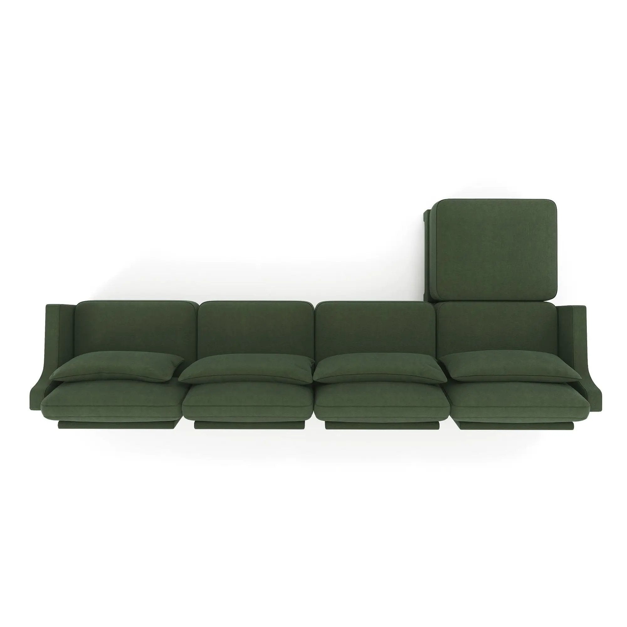 Stylish Sofa With Ottoman And Lumbar Pillows, Ergonomic Design by HouseOfZazla