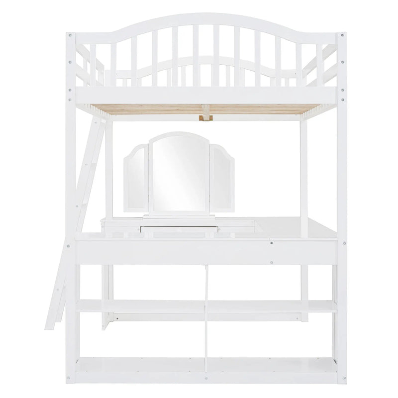 Loft Bed With Drawers, Cabinet, Shelves With Desk by HouseOfZazla