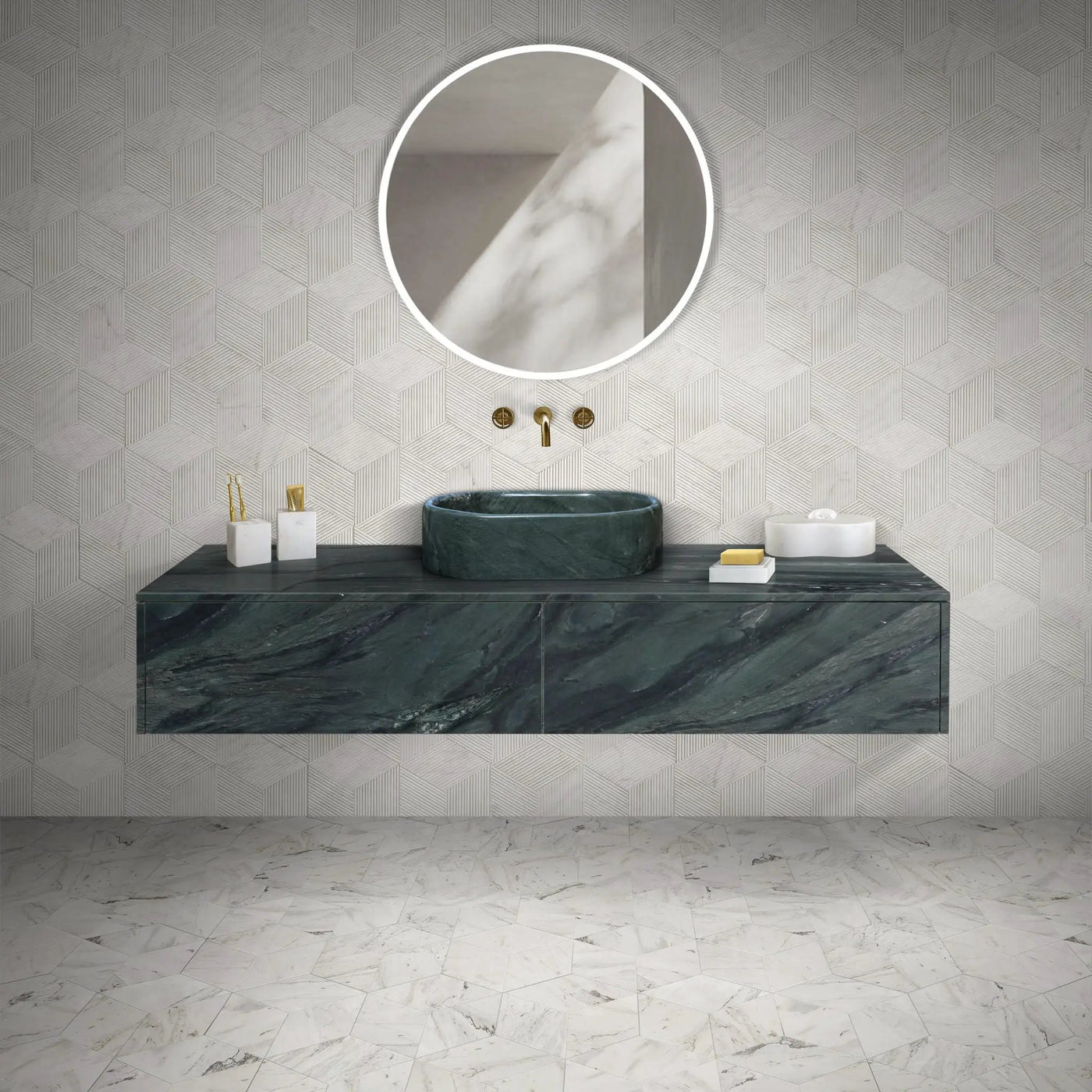 Bathroom Vessel Sink, Semi Polished Surface by HouseOfZazla