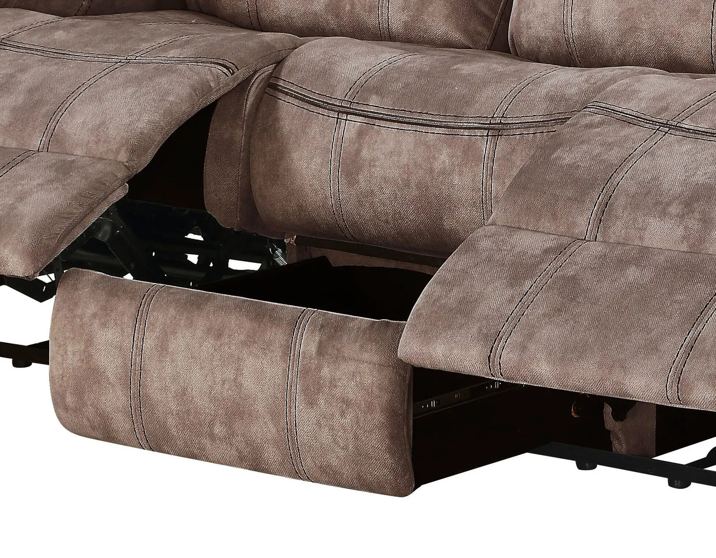 Zubaida - Two Tone Recliner Sofa With USB Port Drop Down Table by Unique Piece Furniture