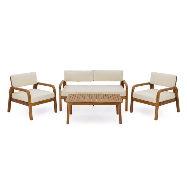 4-Pieces Outdoor Sofa Set with Cushions
