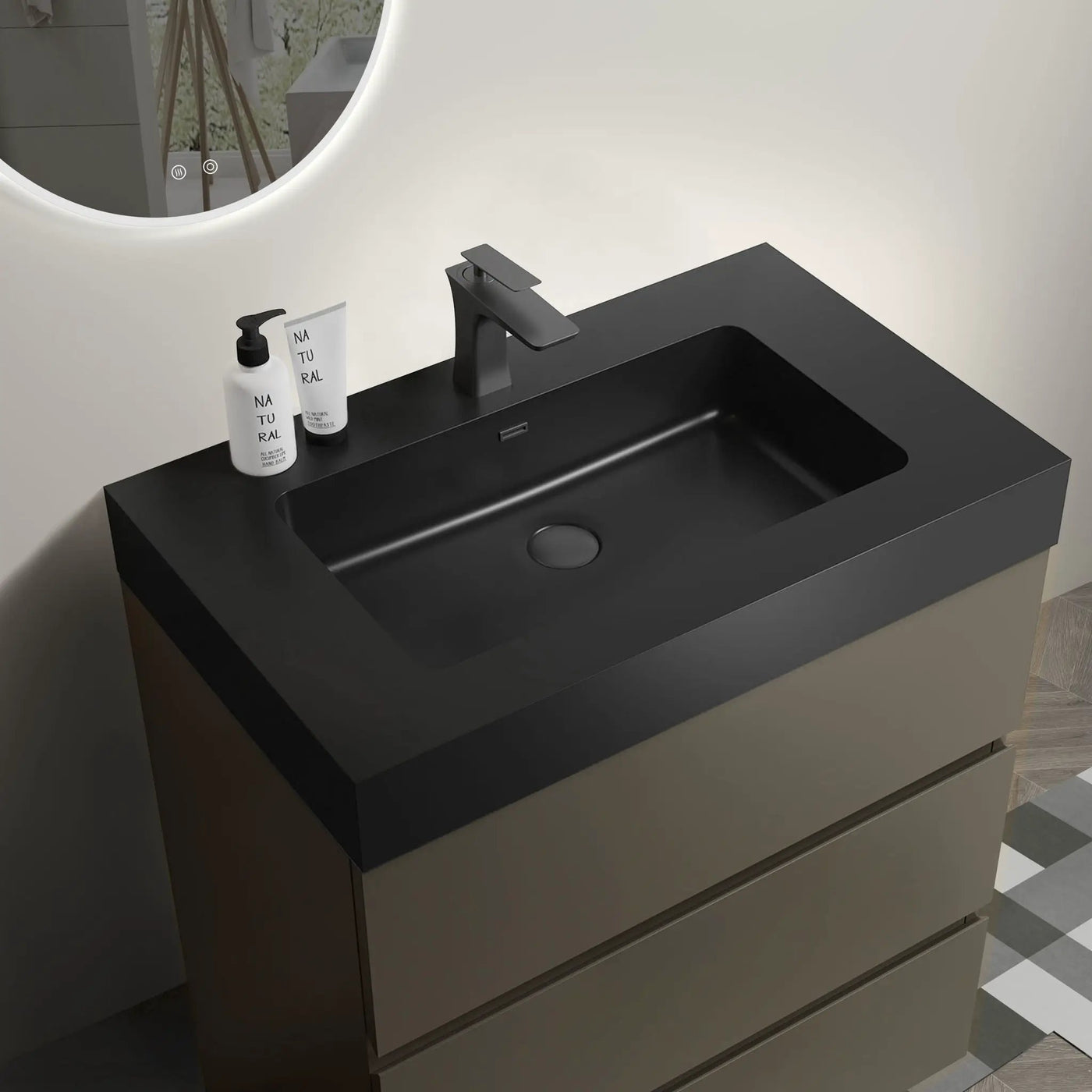 Alice - Bathroom Vanity With Sink, Large Storage Freestanding by Unique Piece Furniture