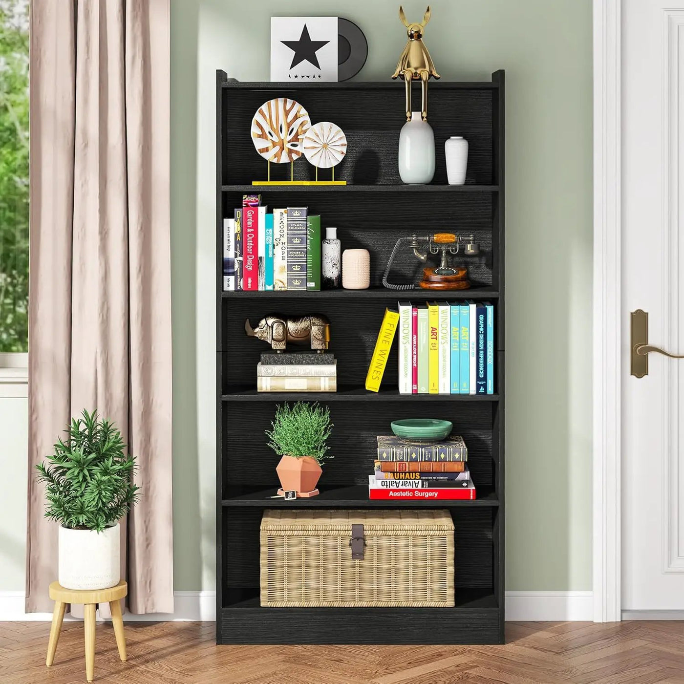 Library Bookshelf With Storage For Living Room by HouseOfZazla