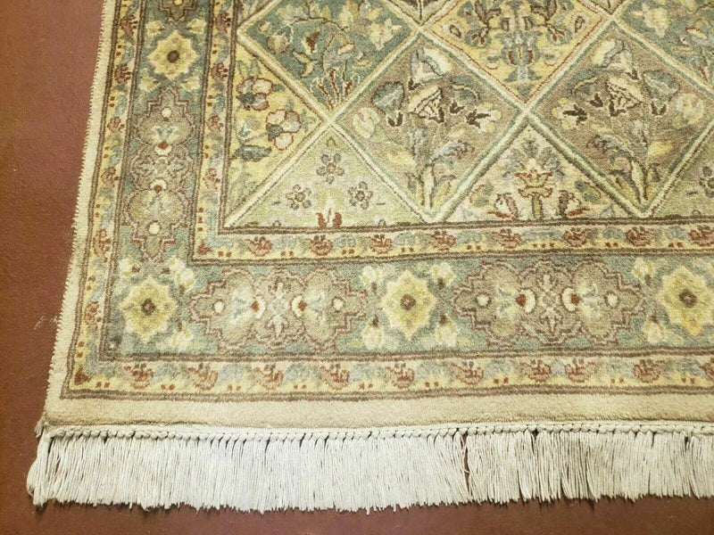 2' 7" X 9' Vintage Handmade India Floral Oriental Wool Runner Rug Hand Knotted by Jewel Rugs