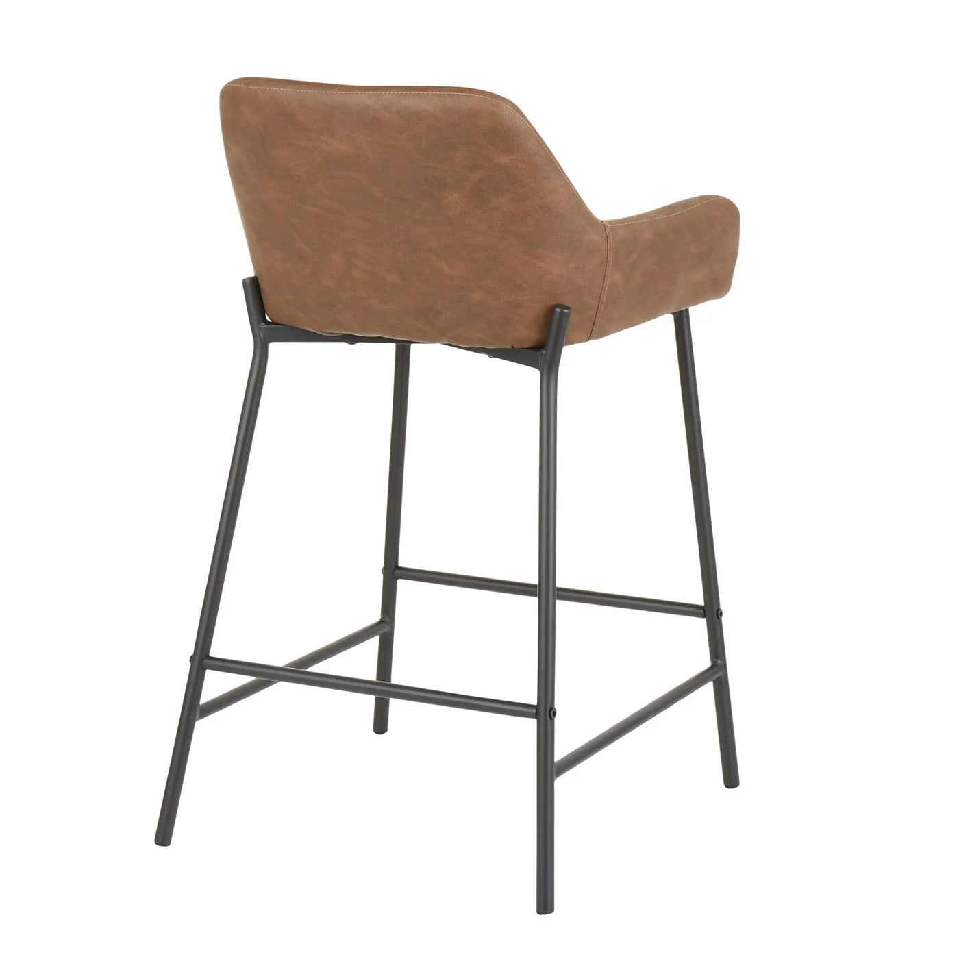 Daniella - Industrial Fixed Height Counter Stool (Set of 2) by HouseOfZazla