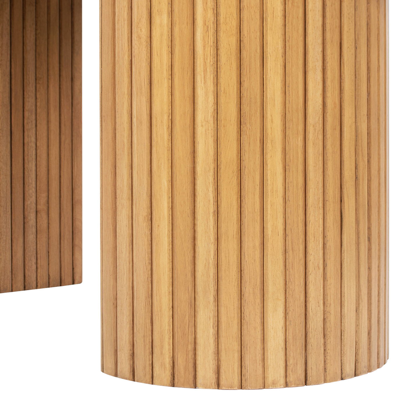Jesse - Single Drawer Fluted Oval Console Desk - Honey Brown by HouseOfZazla