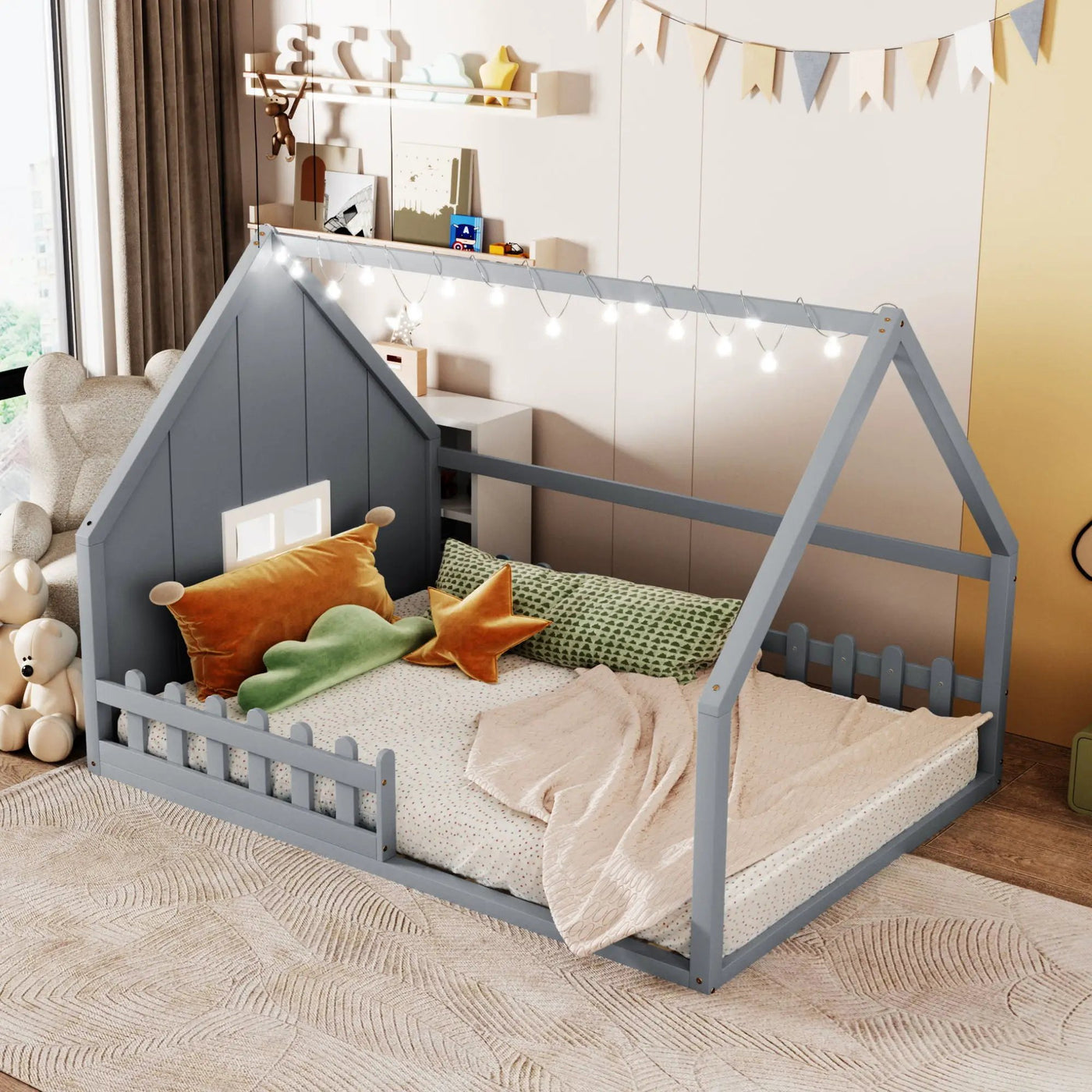 House Bed With Window And Fence by HouseOfZazla