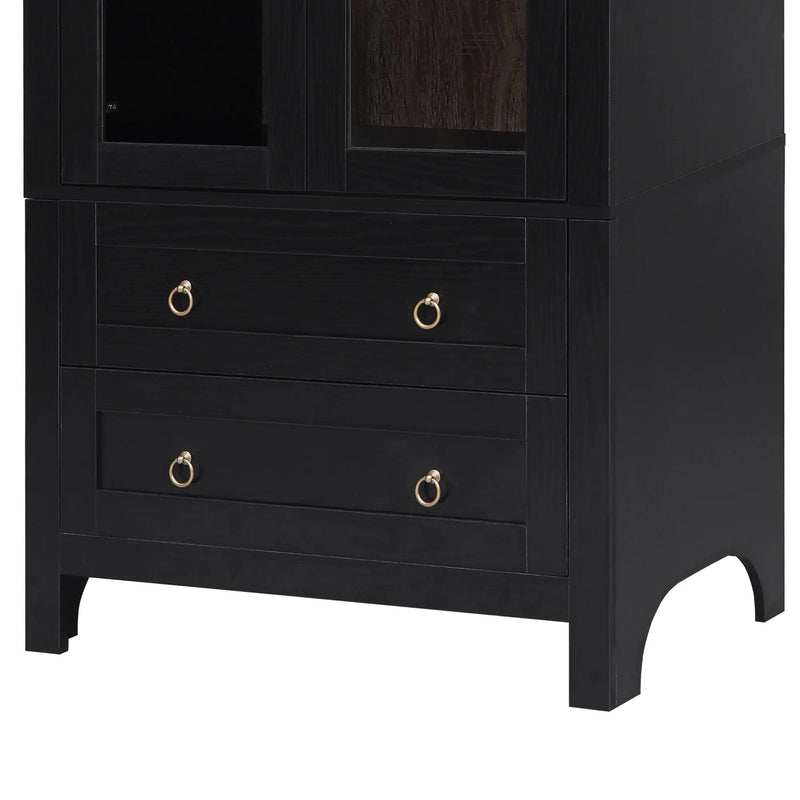 K&K 71" Tall Arched Kitchen Pantry Cabinet by HouseOfZazla