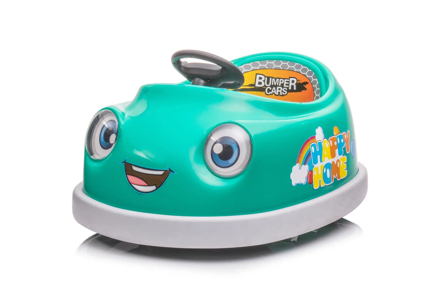 Bumper Car For Kids, 12V Dual Drive 1-6 Years Old Children's Electric Car With Pushrod Dinner Plate USB Bt Music Rocking Horse Mode Anti-Collision Bumper Ride On Car by HouseOfZazla