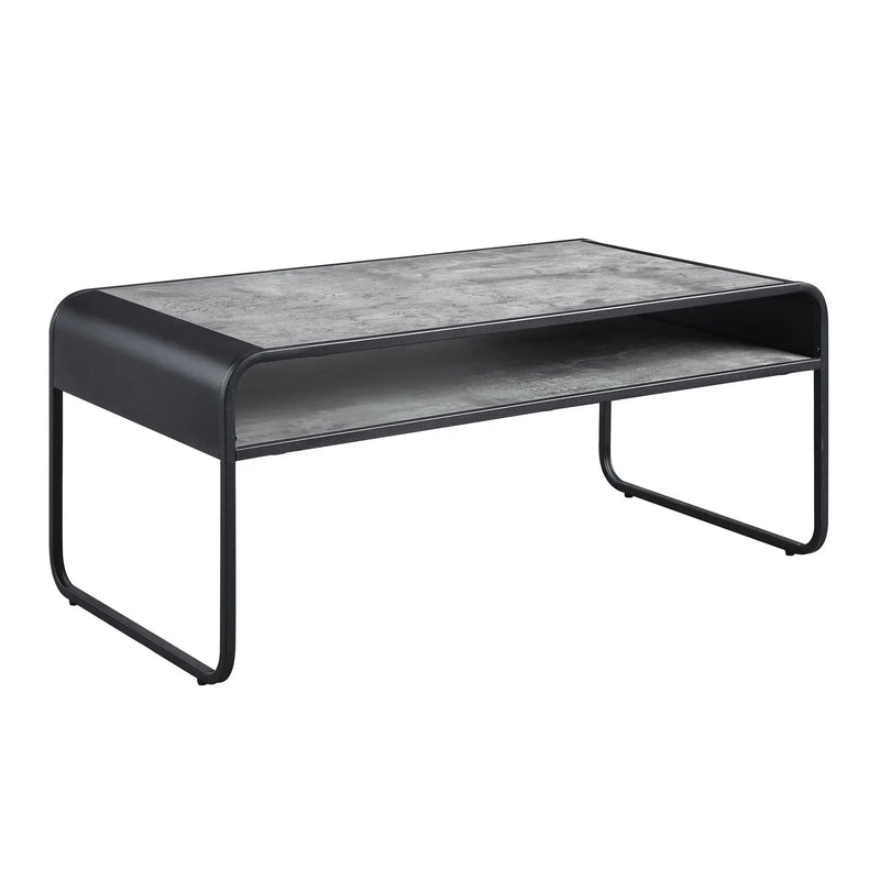 Raziela Concrete Coffee Table - Black / Gray by HouseOfZazla