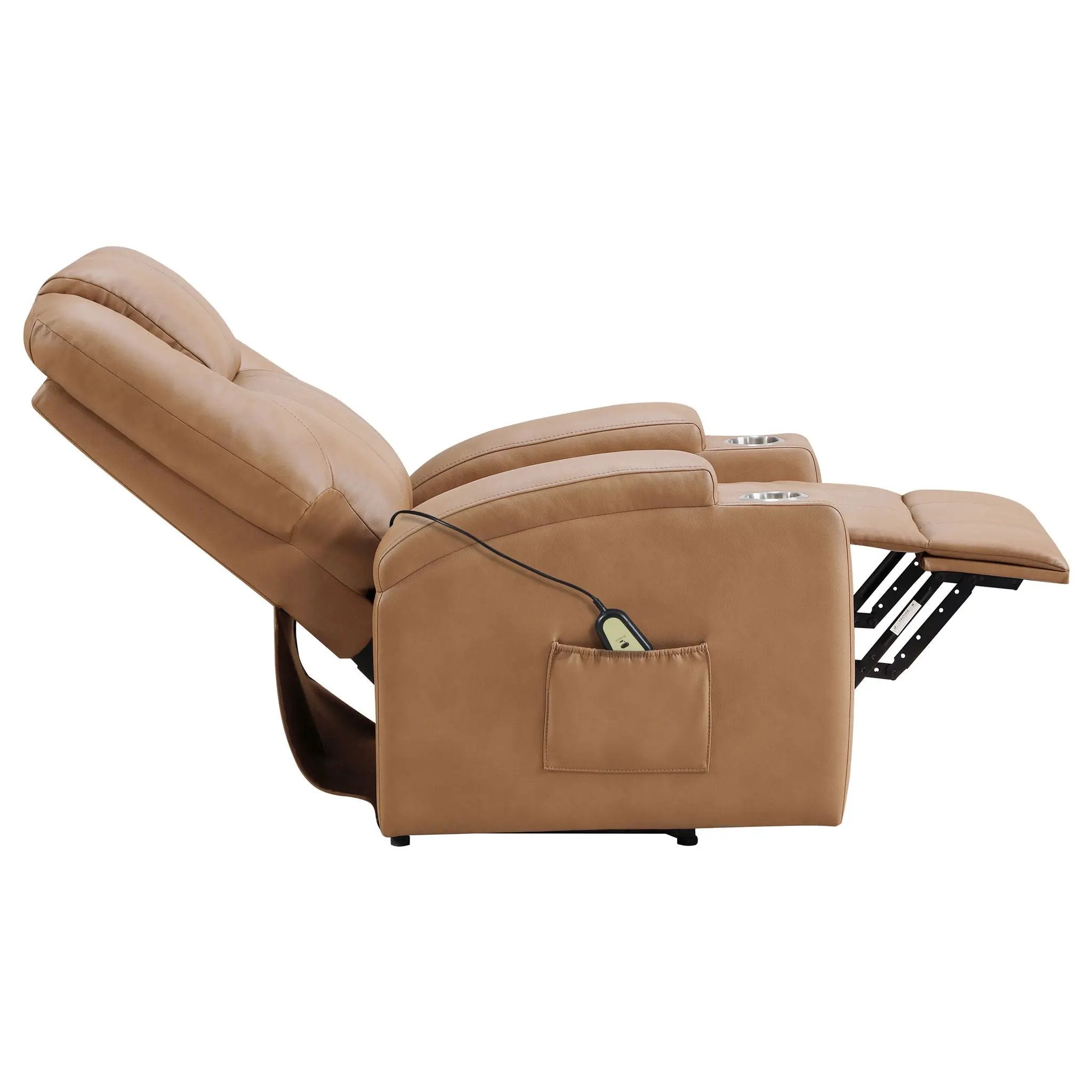 Macklin - Power Lift Massage Recliner With Heat And Dual Cupholders by HouseOfZazla
