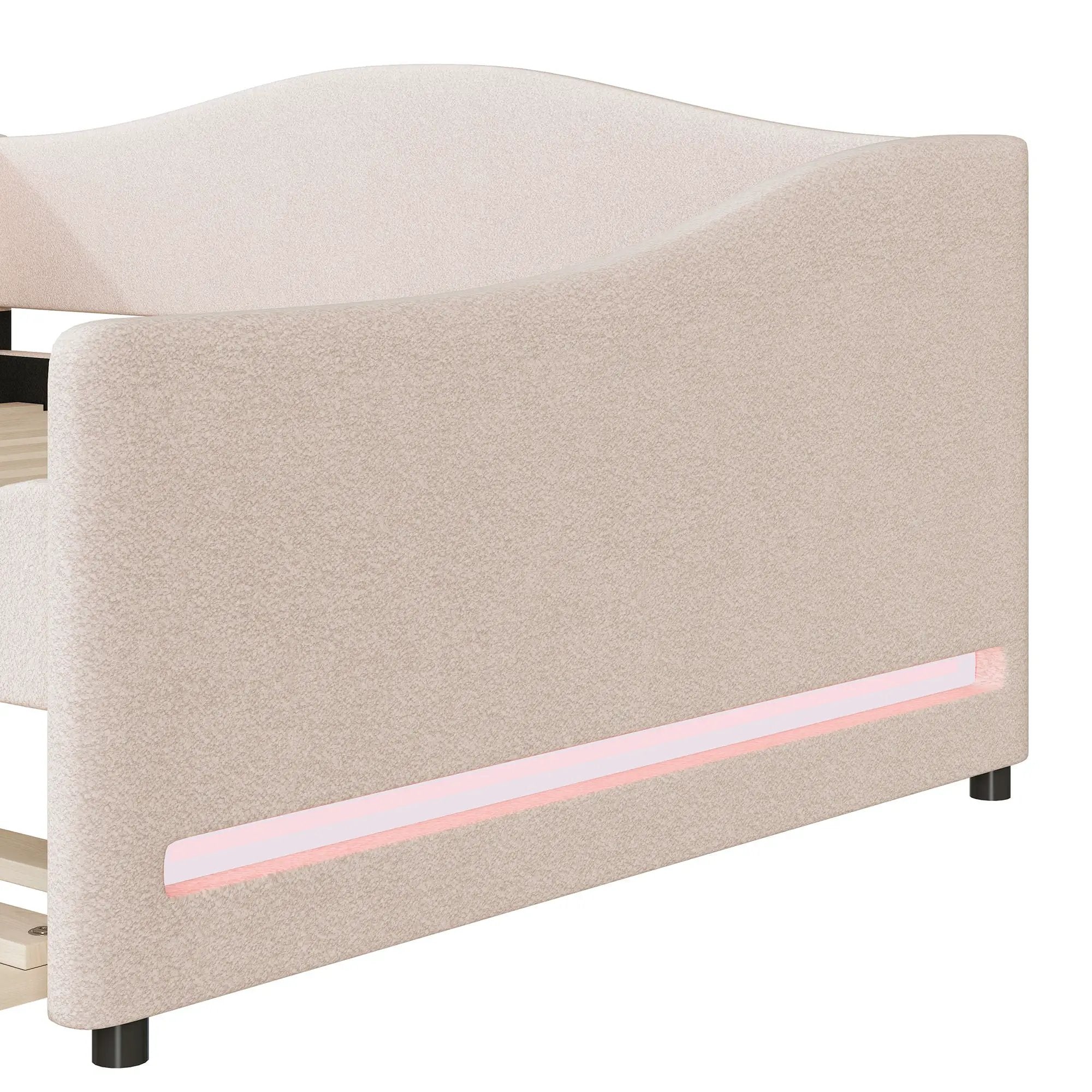 Upholstered Daybed With Light And Trundle by HouseOfZazla