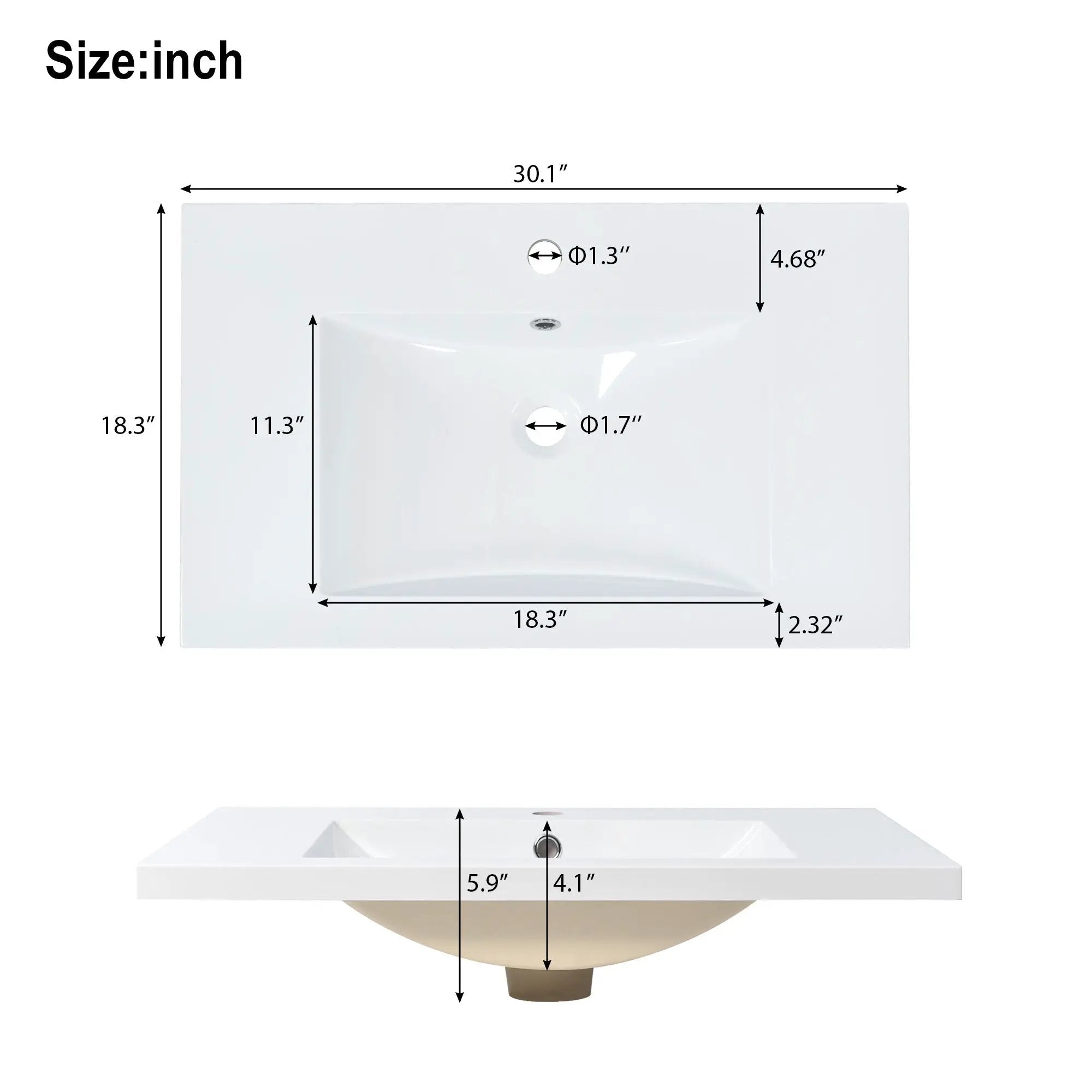 30" Bathroom Vanity Set with Sink by HouseOfZazla