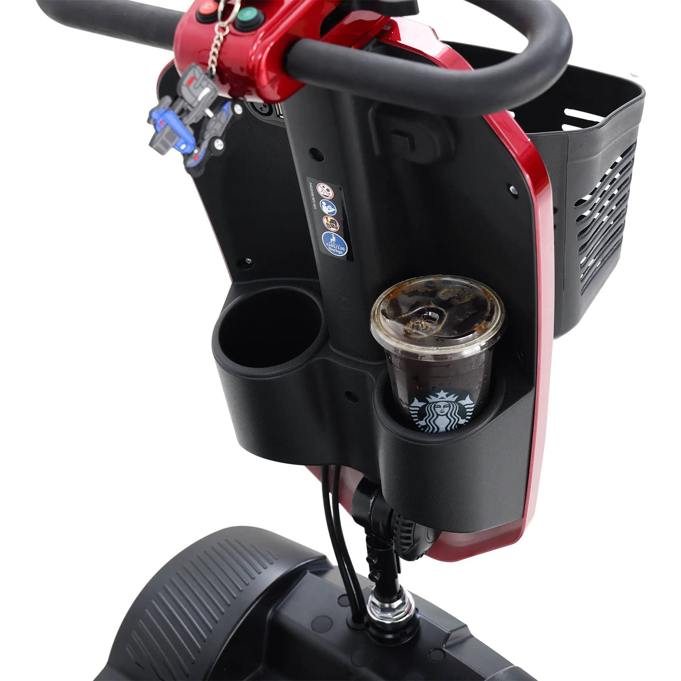 Max Plus - 4 Wheels Outdoor Compact Mobility Scooter With 2 Pieces X 20Ah Lead Acid Battery, 16 Miles, Cup Holders & USB Charger Port by HouseOfZazla