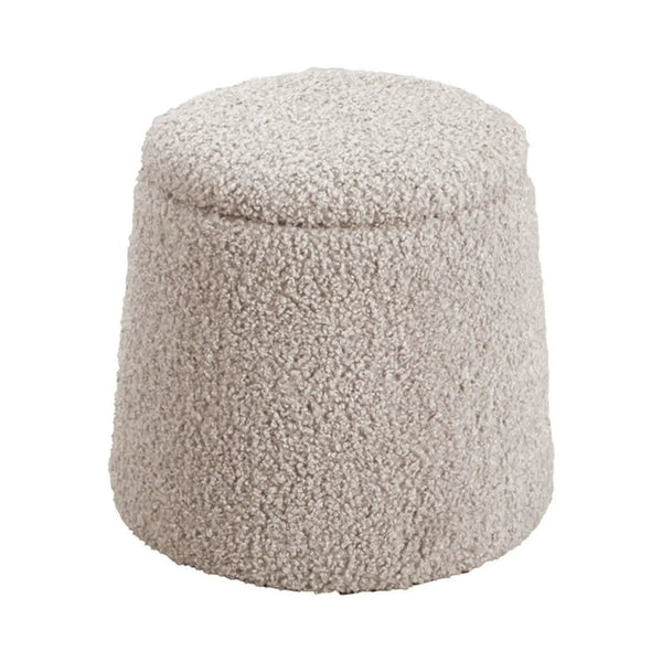 Elegant Round Storage Ottoman Upholstered, photo 2 of 11