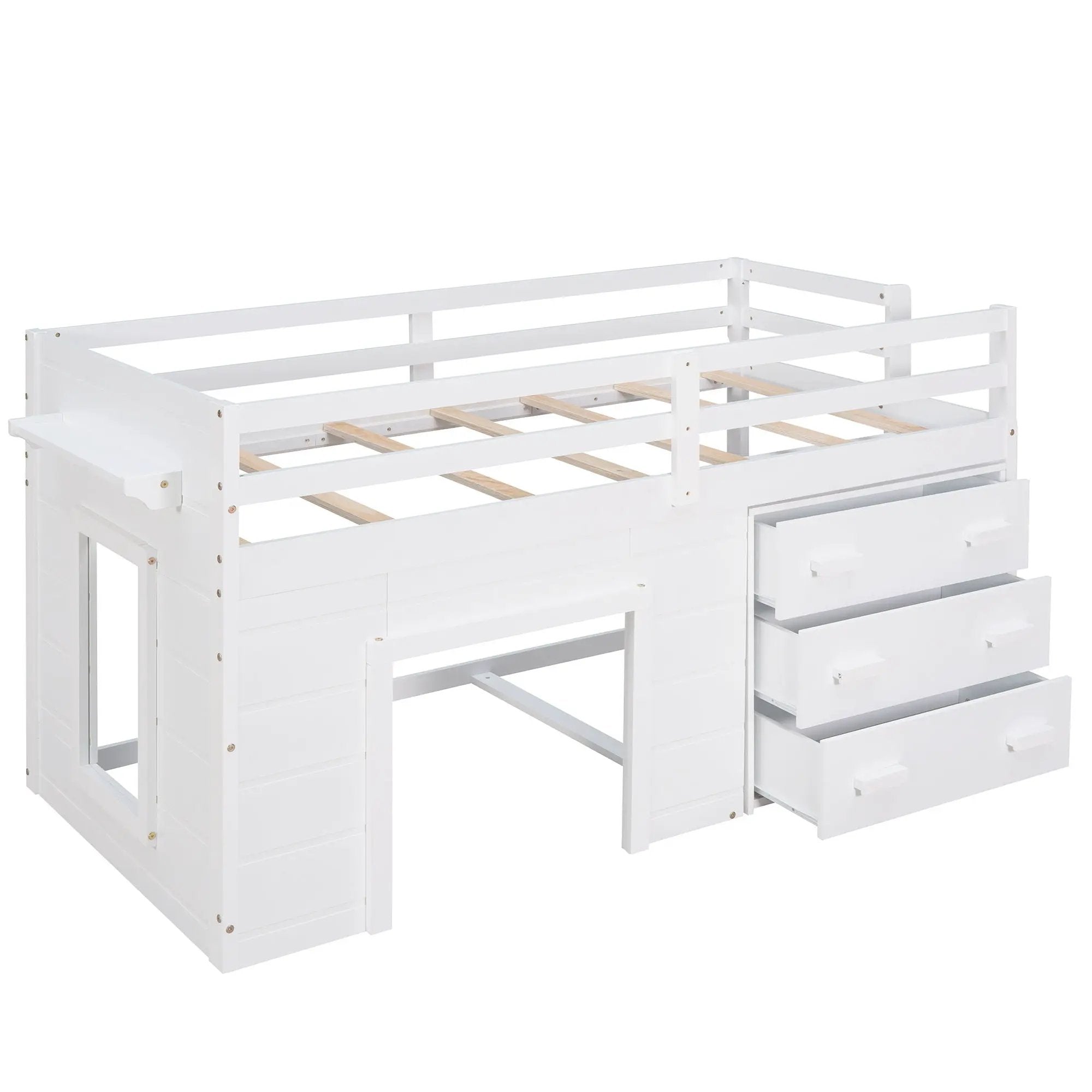 Loft Bed With Cabinet And Shelf by Unique Piece Furniture