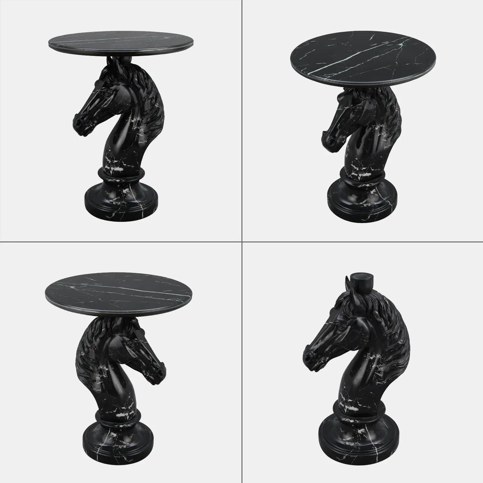 Horse Head Accent Table Animal Statue End Table by HouseOfZazla
