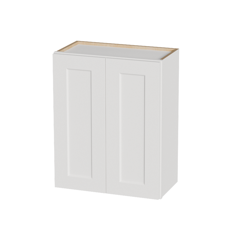 White Shaker Solid Wood Wall Cabinet with Soft-Close Doors by HouseOfZazla