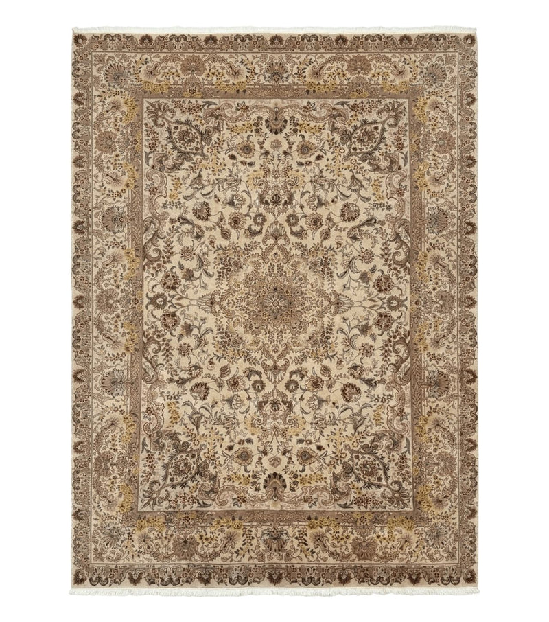 Sino Persian Rug 8x12, Wool & Silk, Traditional Elegant Carpet, Fine 200 KPSI by Jewel Rugs