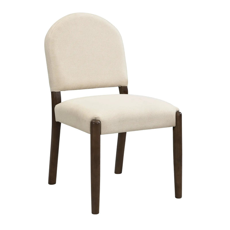 Dining Chairs with Back Mid Century Fabric Upholstered Armless - Set of 2 by HouseOfZazla