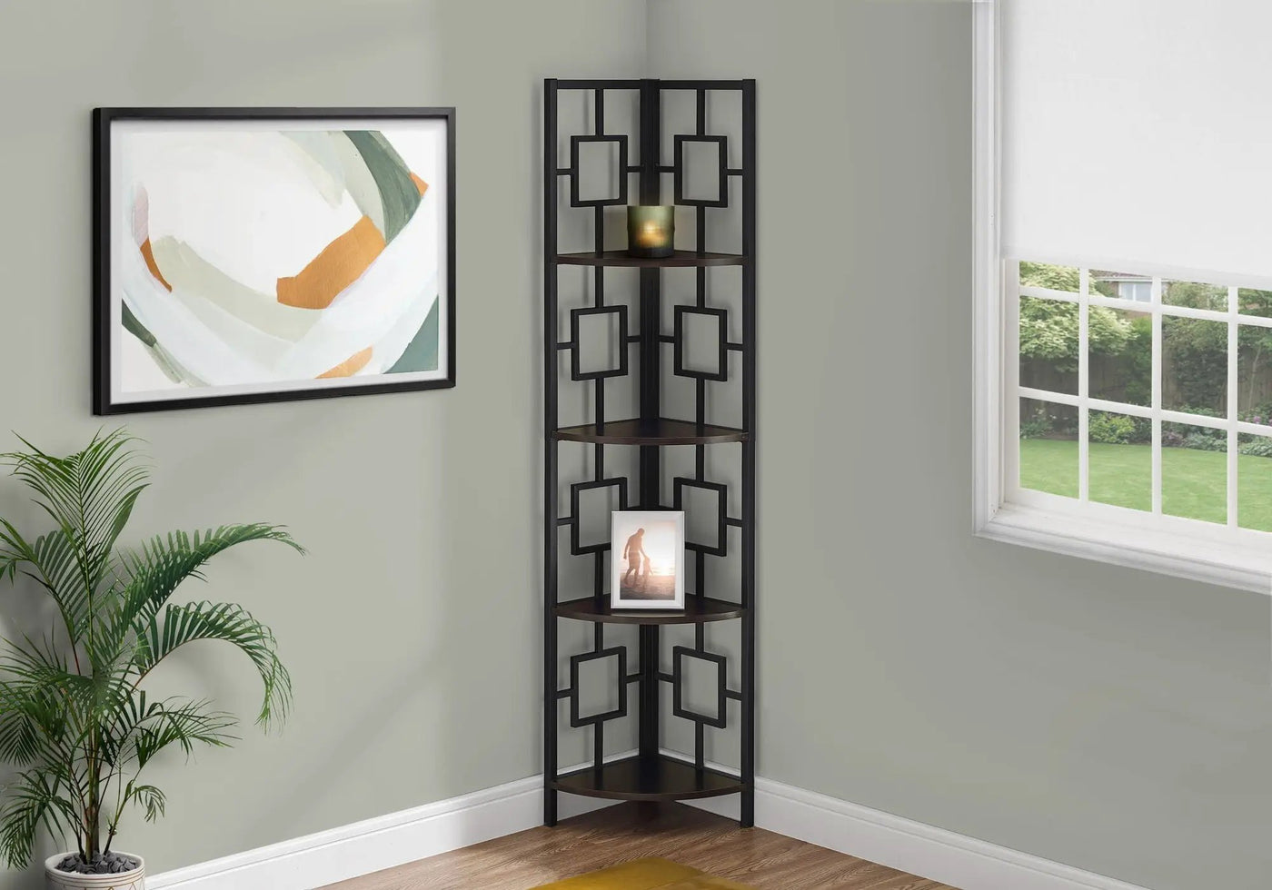4 Tier Corner Bookshelf - Contemporary & Modern by HouseOfZazla