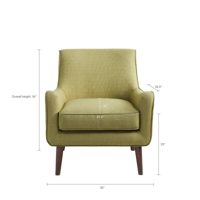Oxford - Accent Chair Hardwood Frame - Green by HouseOfZazla