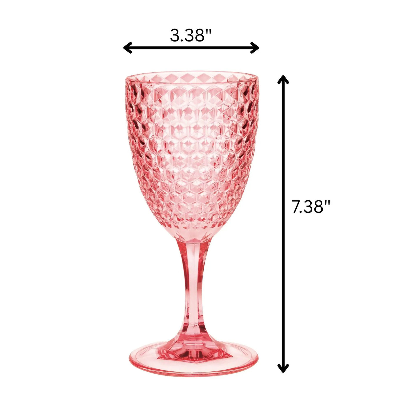 Diamond Cut Plastic Wine Glasses (Set of 4) by HouseOfZazla
