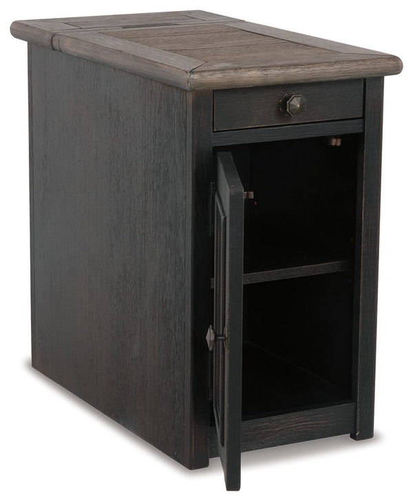 Tyler Creek - Chair Side End Table - Grayish Brown / Black, photo 2 of 7
