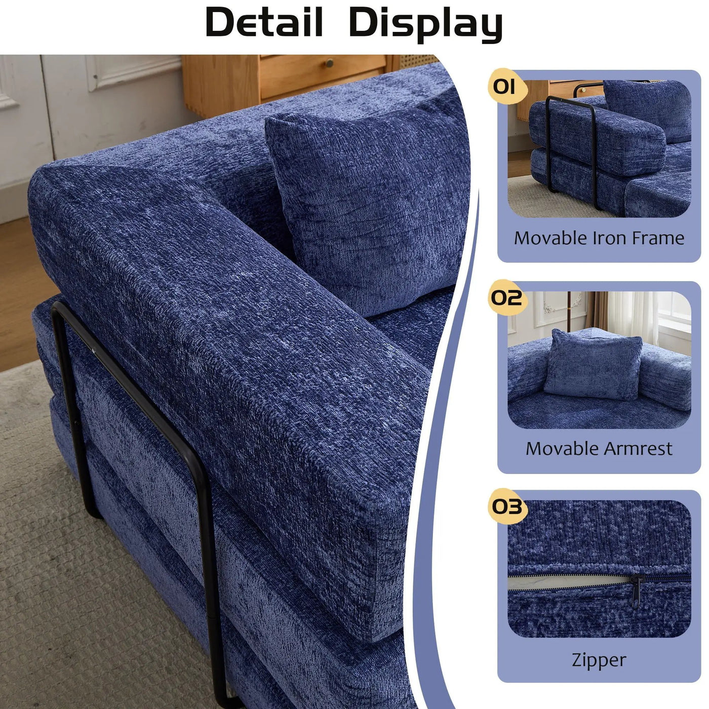 Convertible Floor Sofa Bed, Boneless Modular Sectional Sofa For Living Room by HouseOfZazla