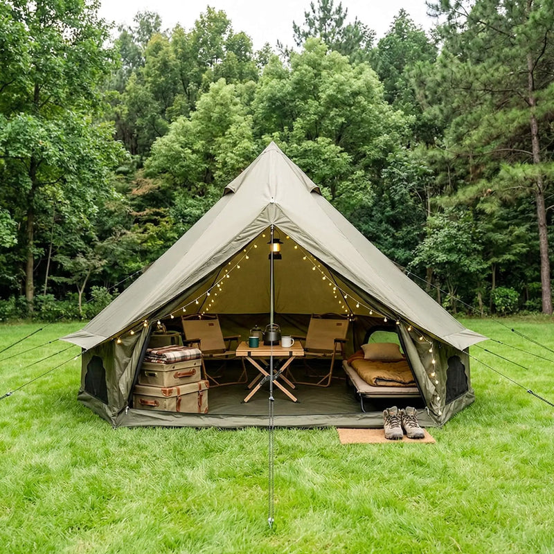 Large 16FT 10-Person All-Season Waterproof Bell Tent With Stove Jack (SAK31584) by SAKSBY WHOLESALE