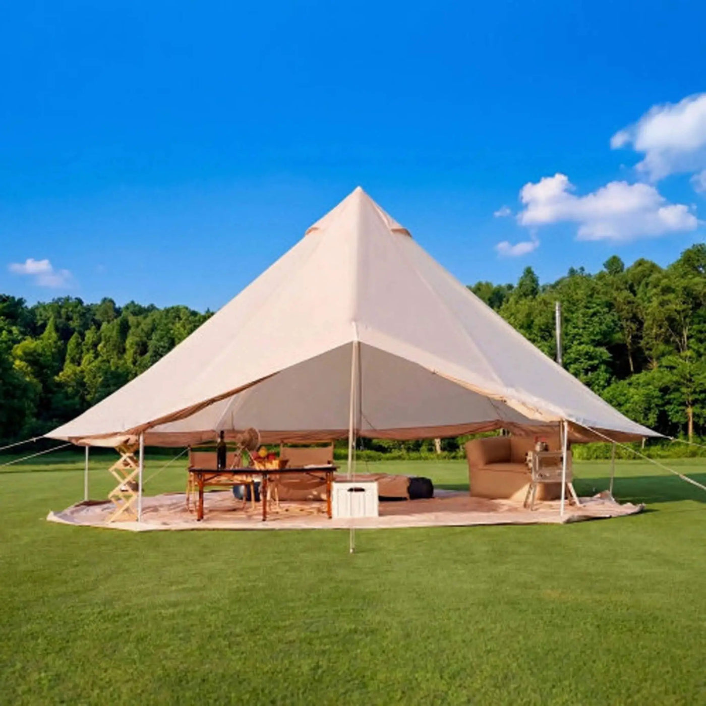 Large 16FT 10-Person All-Season Waterproof Bell Tent With Stove Jack (SAK31584) by SAKSBY WHOLESALE