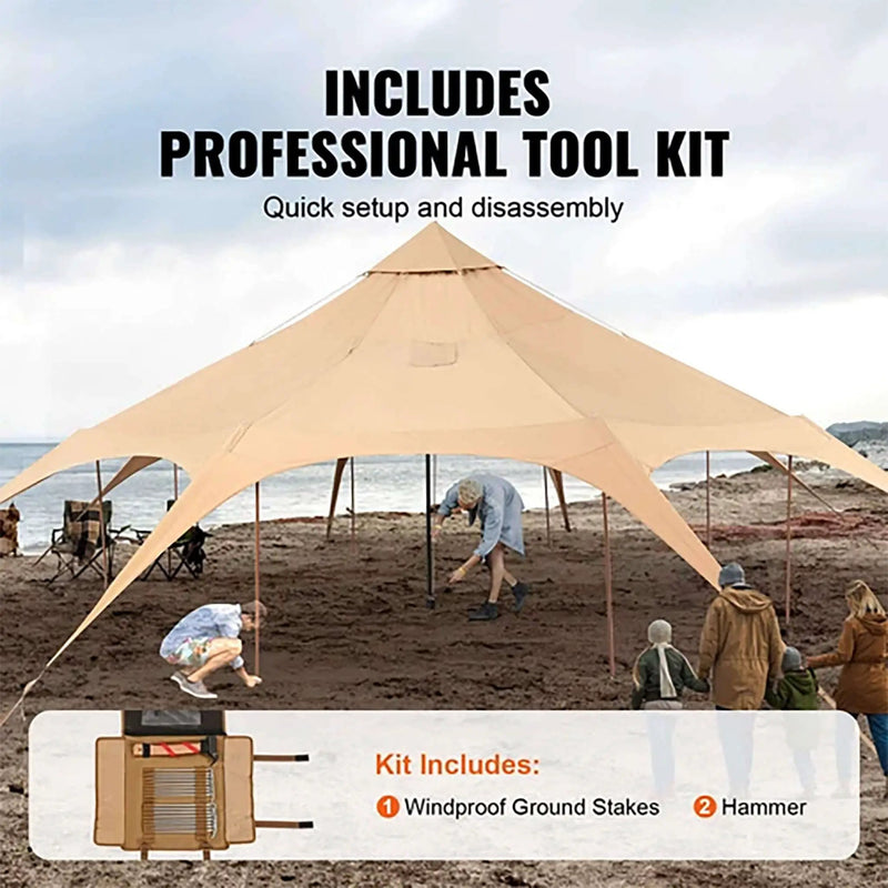 16FT Large Premium 4-Season 8-Person Bell Yurt Tent With Stove Jack (SAK75947) by SAKSBY WHOLESALE