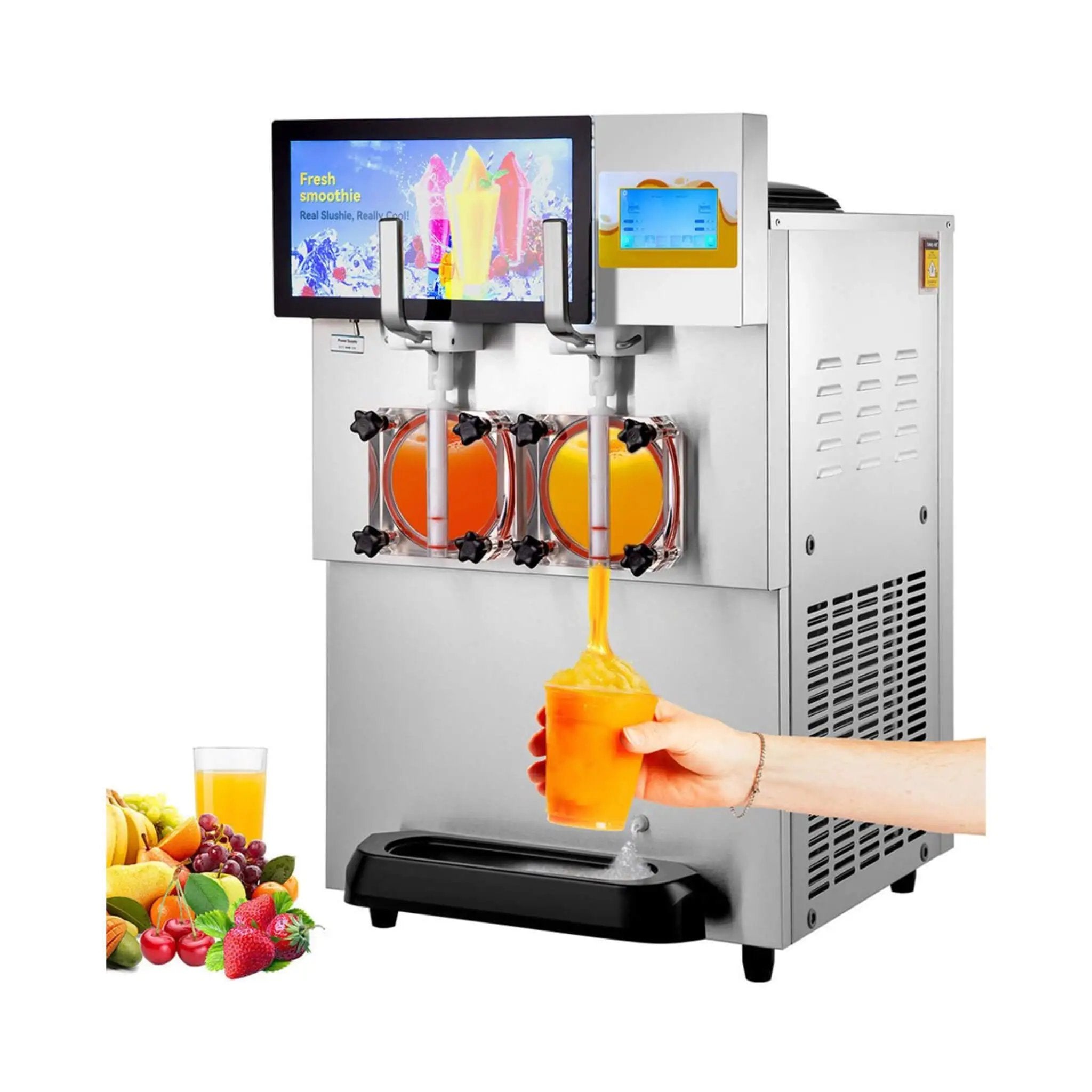 Commercial 16L 1155W Double Frozen Margarita Ice Slushie Drink Maker Machine (SAK95281) by SAKSBY WHOLESALE