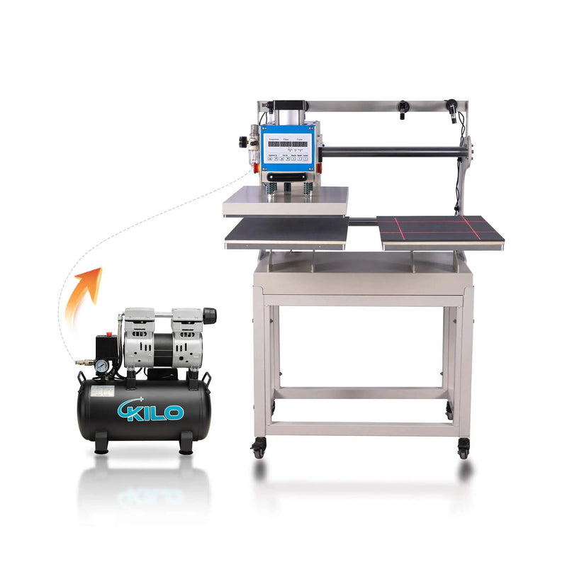[16X24-Inch] Pneumatic Sliding Dual-Platen Hot Press Machine With Infrared Positioning And Air Compressor (SAK46729) by SAKSBY WHOLESALE
