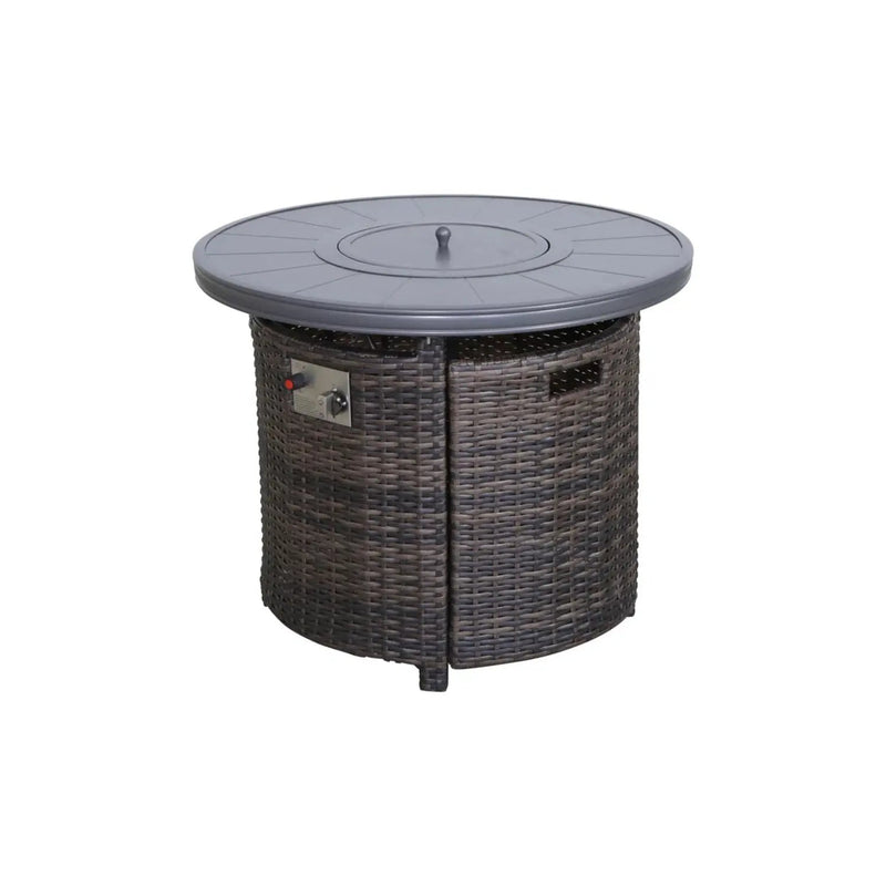 Wicker Outdoor Lounge Set With Cushions And Fire Pit by HouseOfZazla