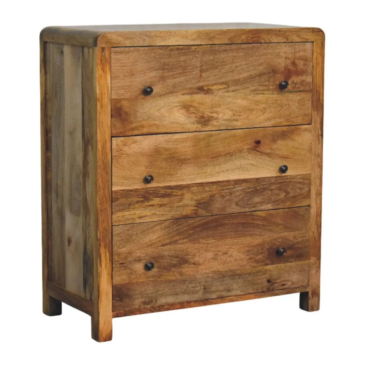 Solid Wood Oakish Three Drawer Chest by HouseOfZazla