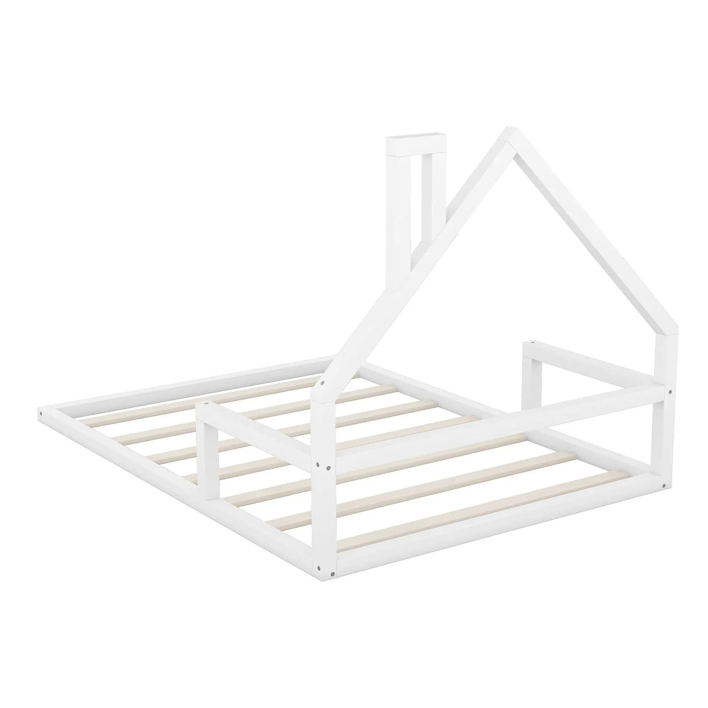 Elegant Floor Bed With House Shaped Headboard by HouseOfZazla