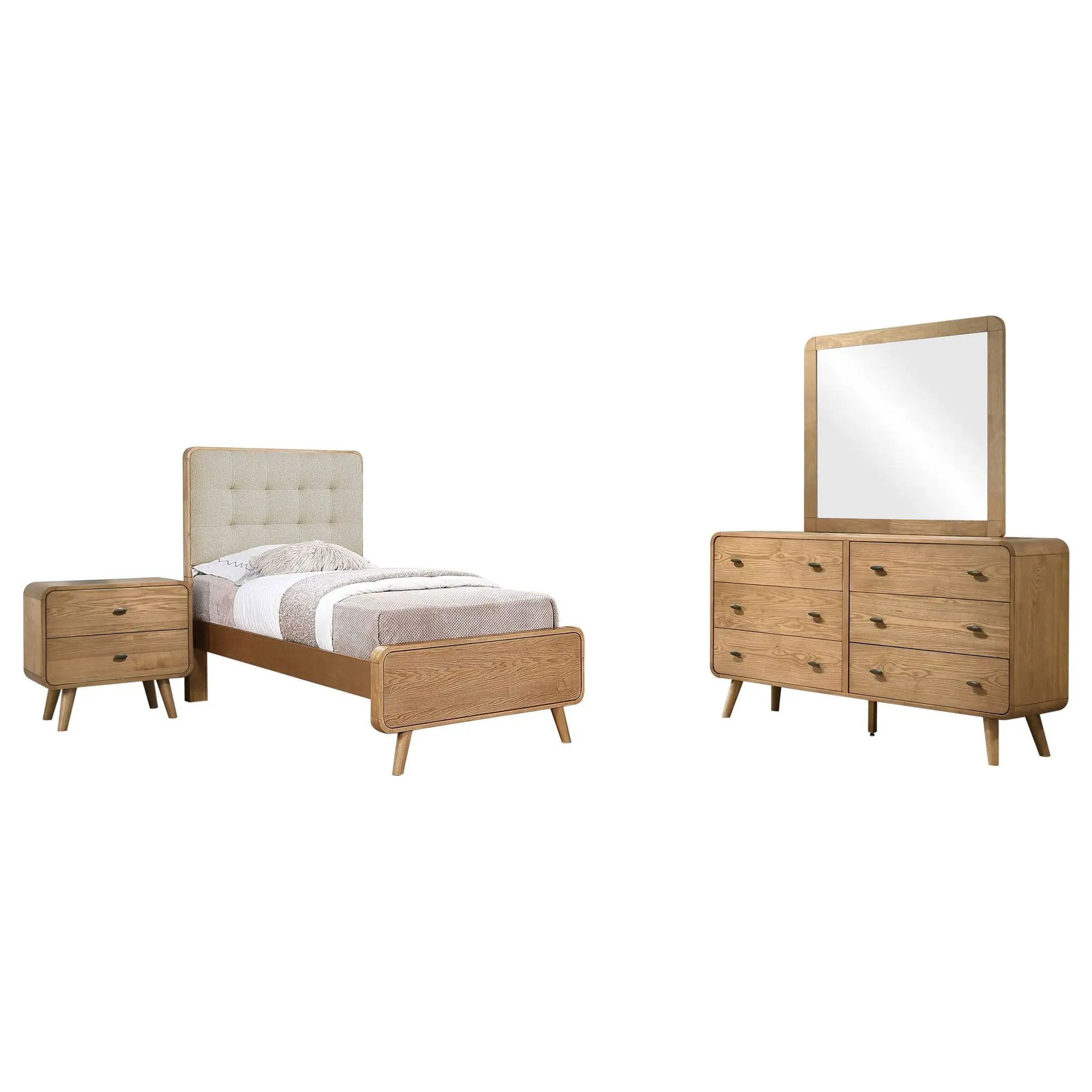 Robyn 4-piece Twin Bedroom Set Light Ash by Unique Piece Furniture
