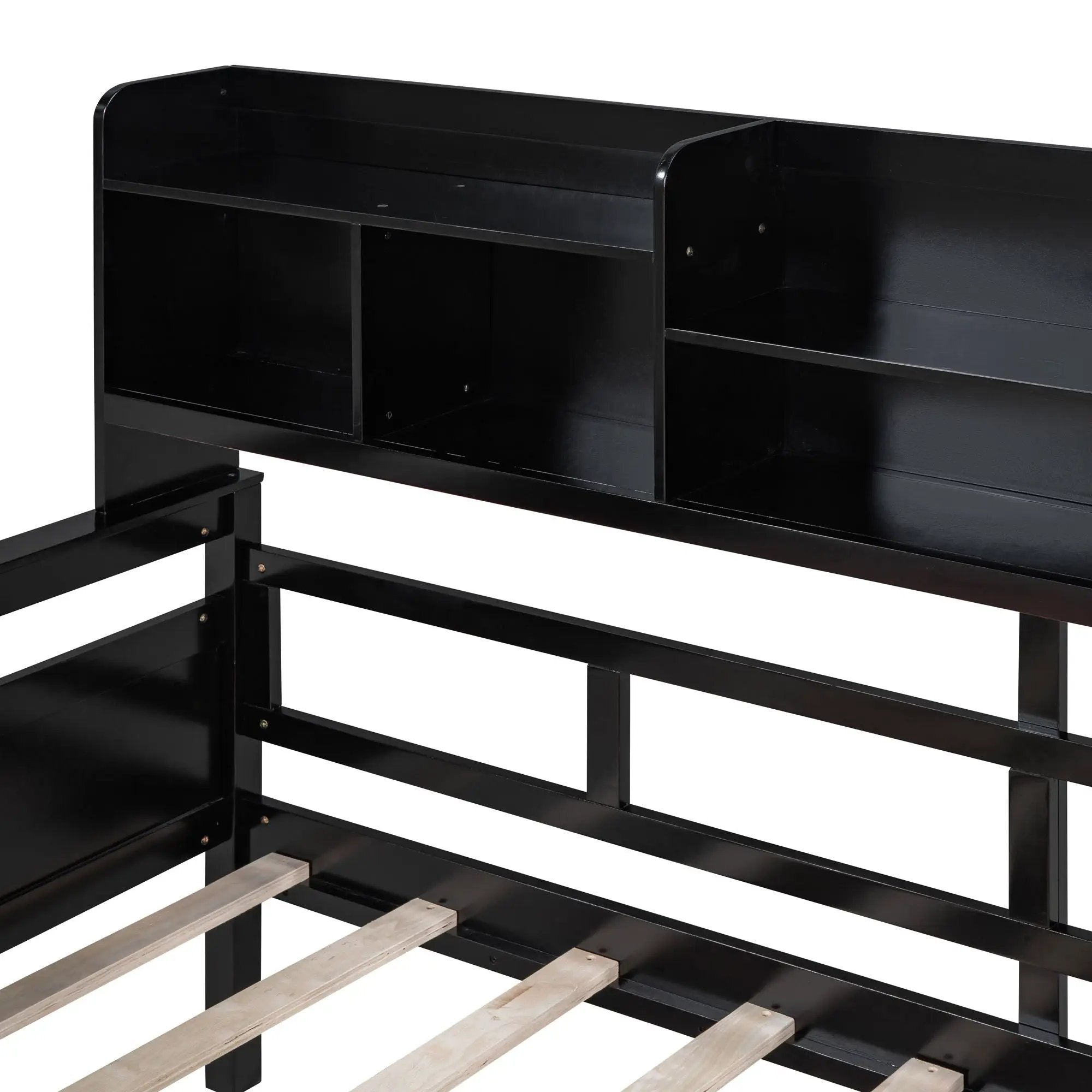 Daybed, Slat Support, With Bedside Shelves And 2 Drawers by HouseOfZazla